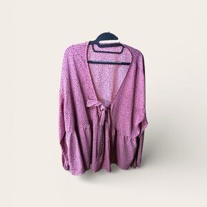SHEIN Pink Polka Dot Blouse